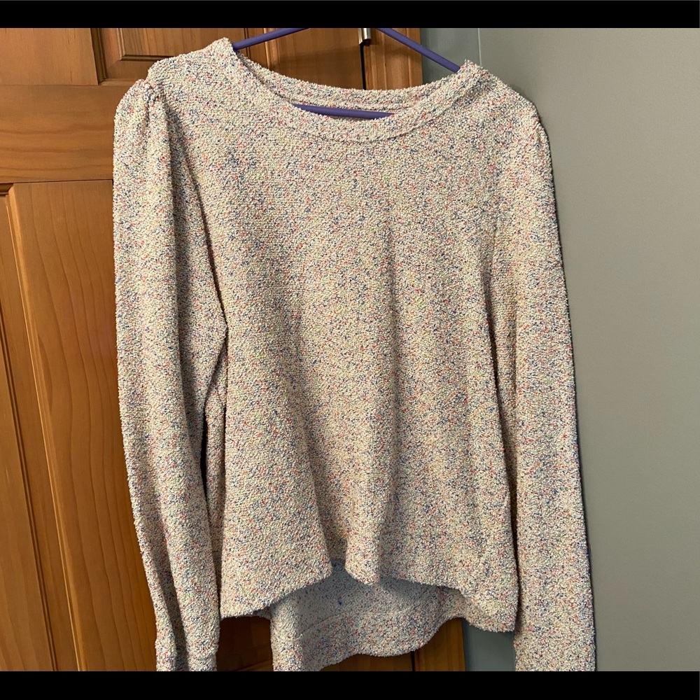 Loft crew neck terry cloth sweater